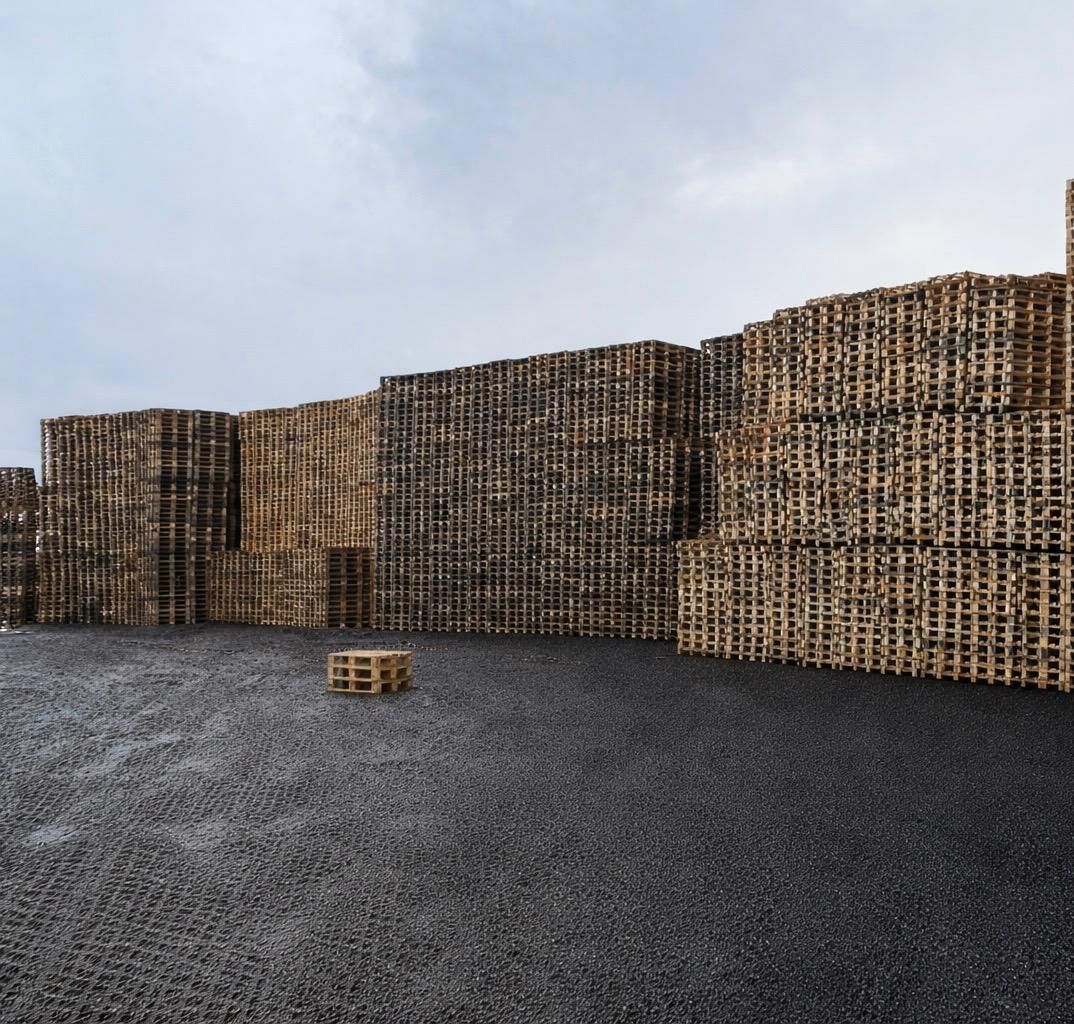 Mur de palettes bois DirectPAL — capacité de stockage